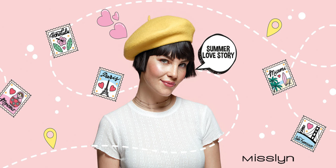 Misslyn: Summer Love Story: A model dressed in a cute beret and makeup