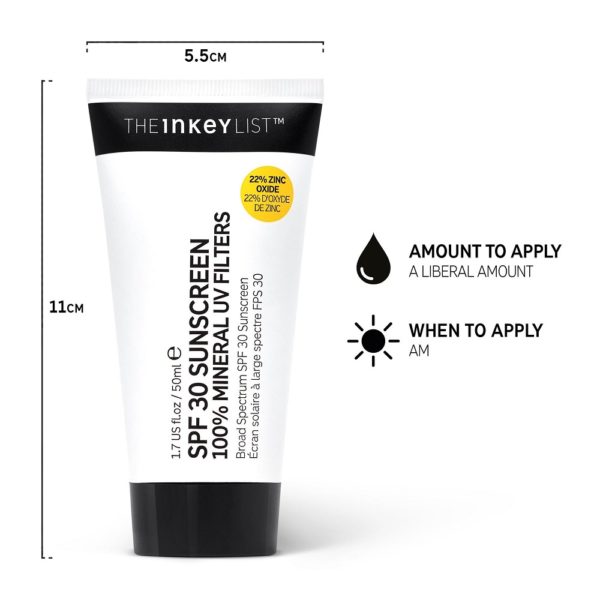the inkey list SPF30 daily sunscreen (directions)