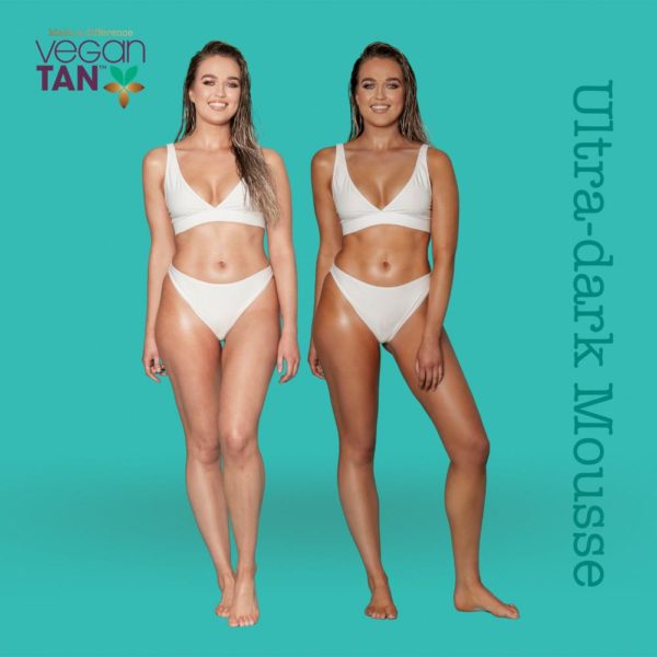 vegan tan self tan mousse ultra dark (model)
