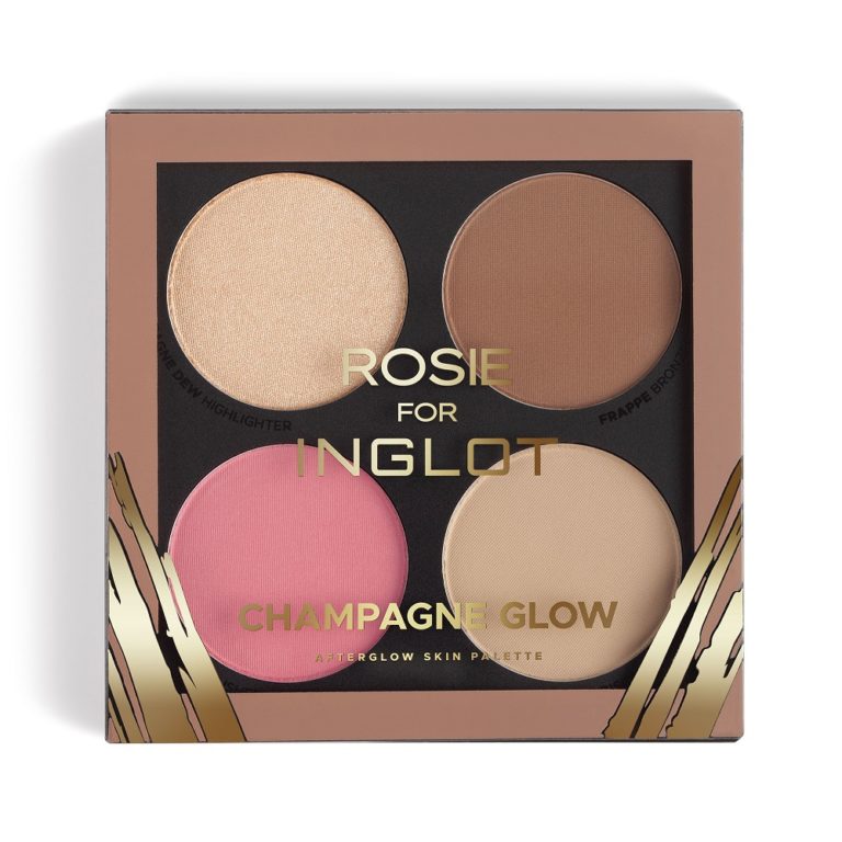 rosie for inglot afterglow skin palette champaign glow (closed)