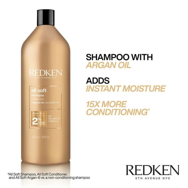redken all soft shampoo 1000ml (benefits)