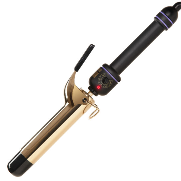 hot tools pro signature gold curling iron 32mm (close up)