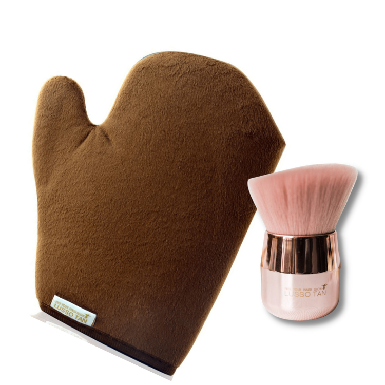 lusso tan mitts & brushes