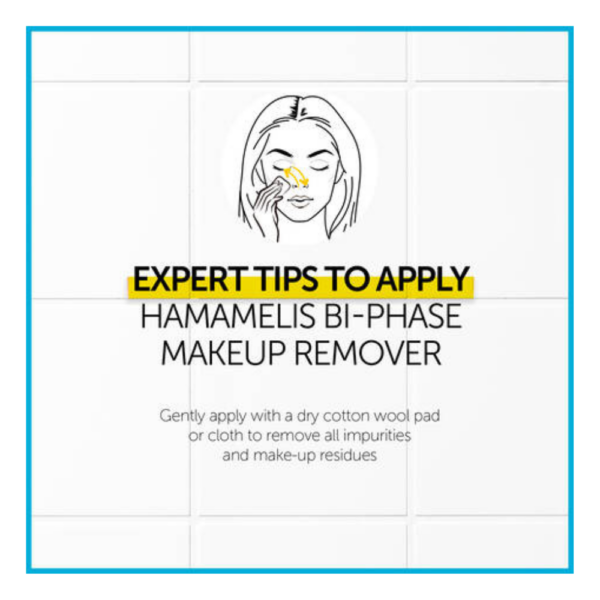 decleor hamelis bi phase makeup remover for sensitive skin 200ml (application)