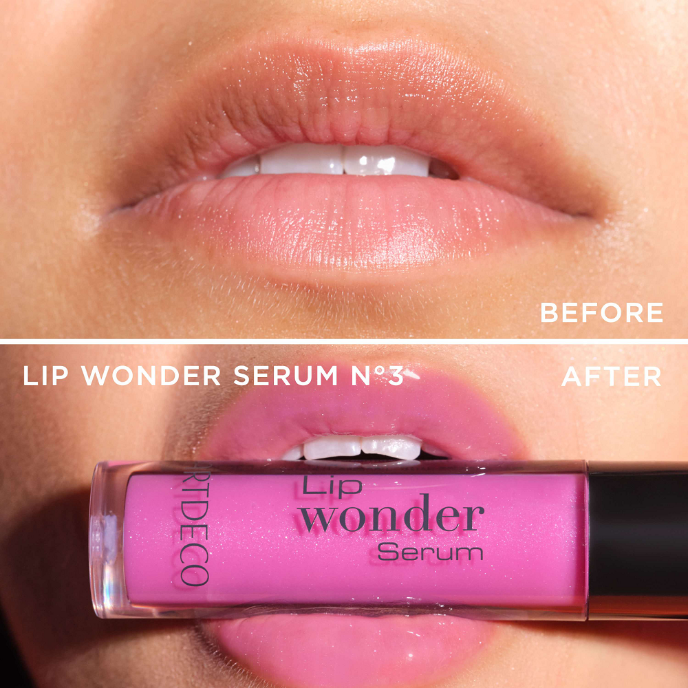 artdeco lip wonder serum caring viola (before and after)